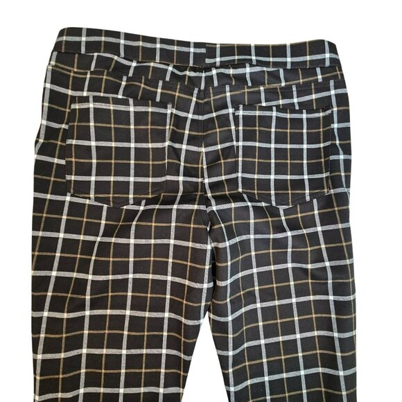 Black & White Plaid Stretch Pants Size XXL (19) Juniors With Back Pockets JJ3847 - Picture 5 of 7